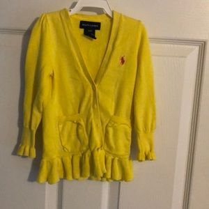 Ralph Lauren 2T yellow button up cardigan